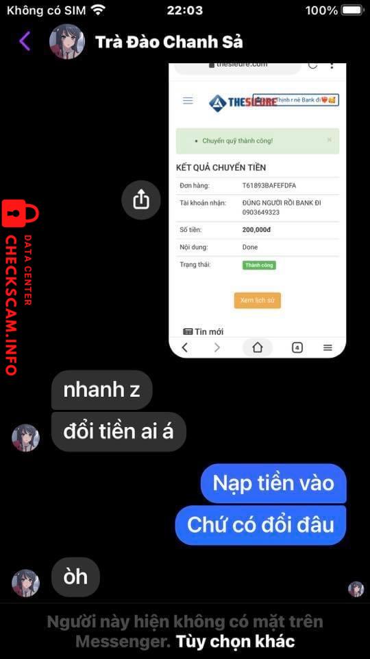 Evidence against 0903649323
