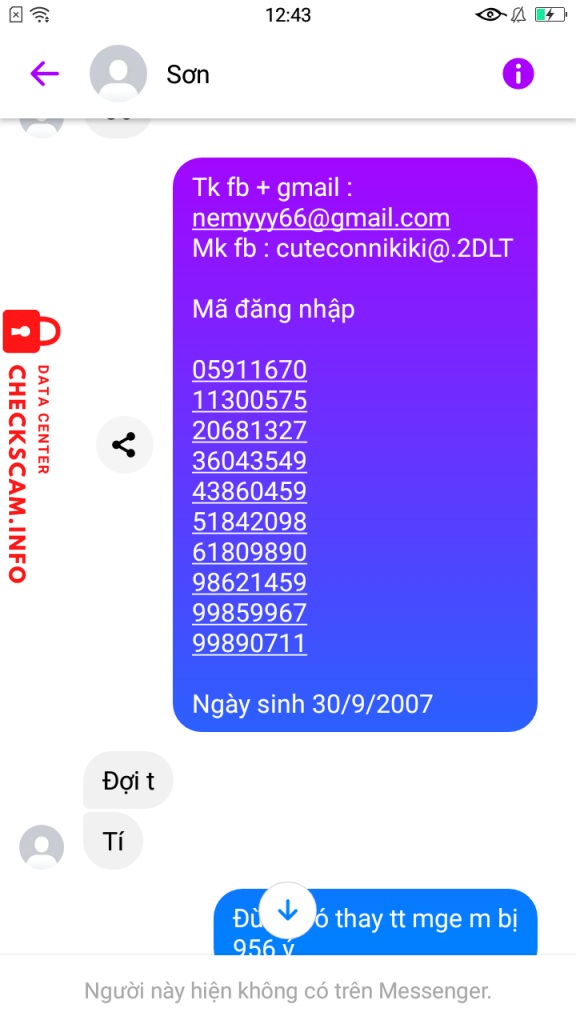 Evidence against Nguyễn Sơn