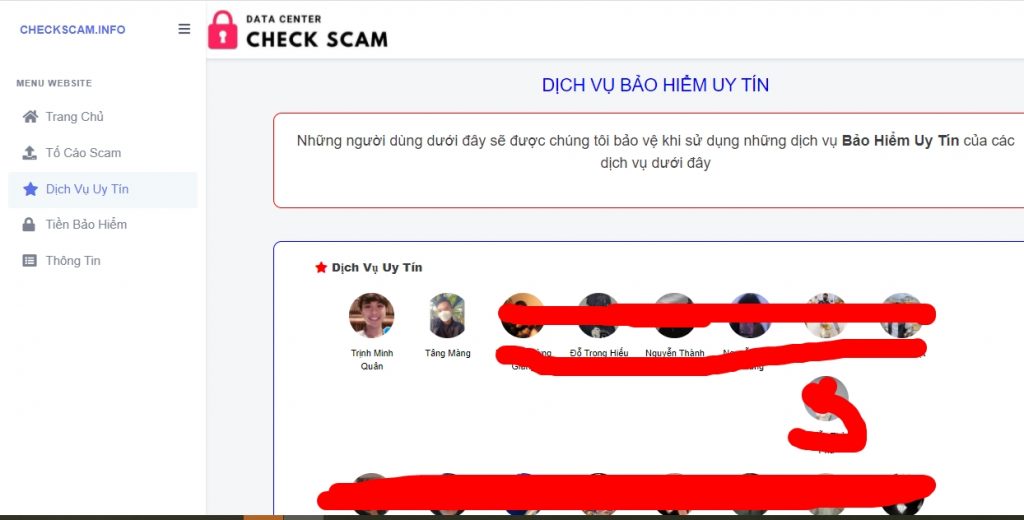Evidence against Checkscamm.info Website lừa đảo