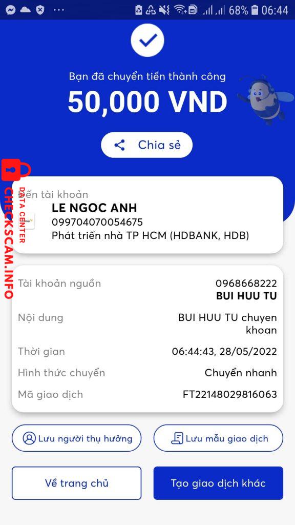针对的证据 Le Ngoc Anh