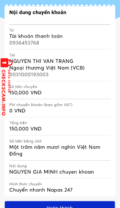 针对的证据 Nguyen Thi Van Trang