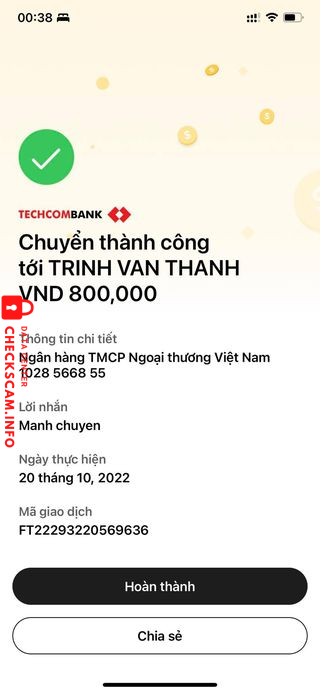 针对的证据 Trịnh Văn Thanh
