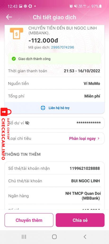 针对的证据 Bùi Ngọc Linh