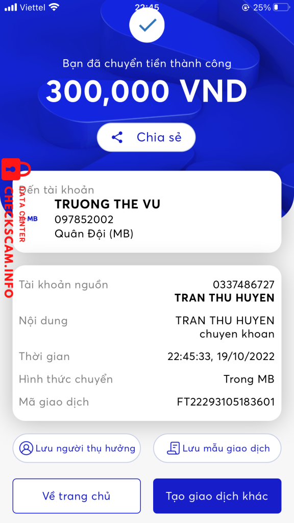 针对的证据 Trương Thế Vũ