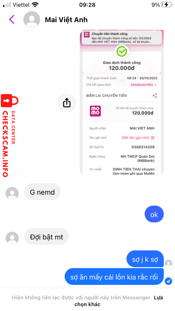 针对的证据 Mai Việt Anh