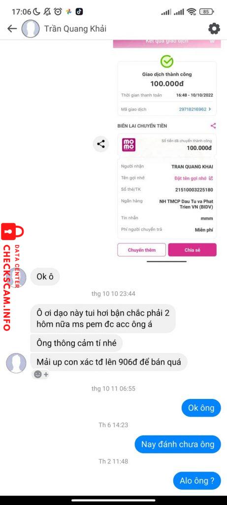 针对的证据 Tran Quang Khai