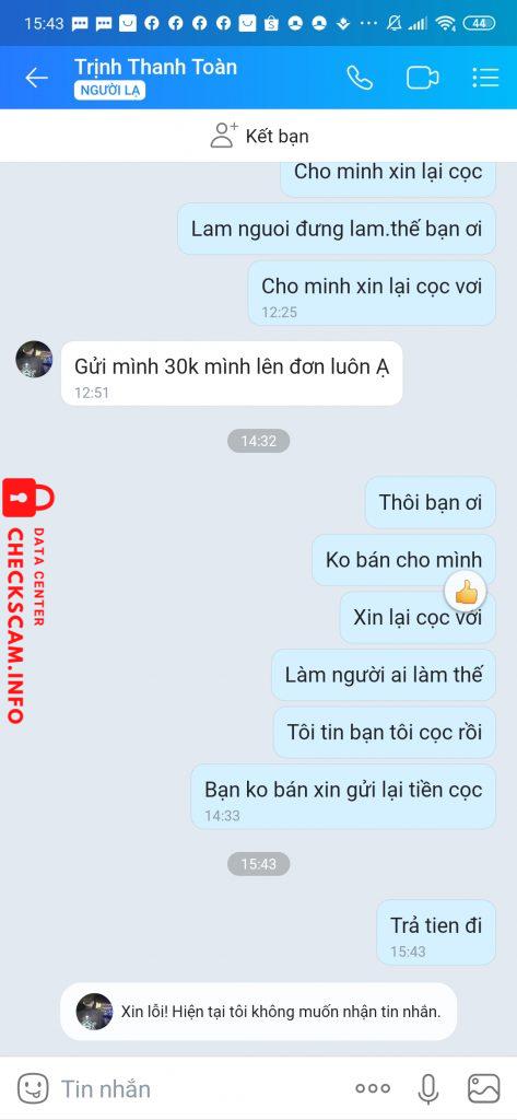 针对的证据 Trịnh Thanh Toàn