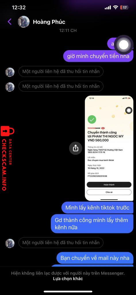 针对的证据 PHAM THI NGOC MY