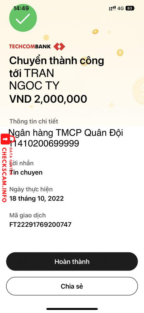 针对的证据 TRAN NGOC TY