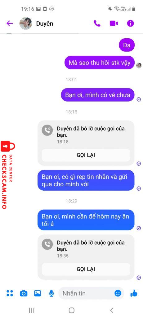针对的证据 Trần Thị Duyên
