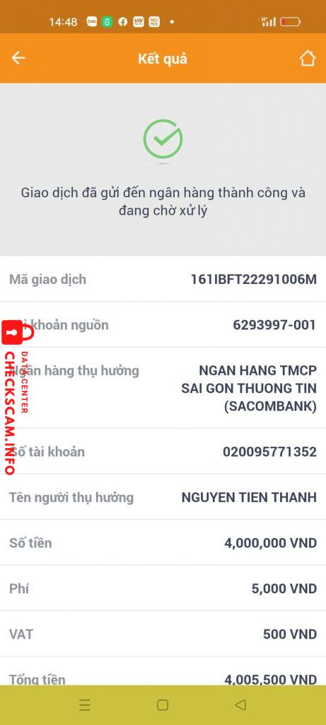 针对的证据 Nguyen Tien Thanh