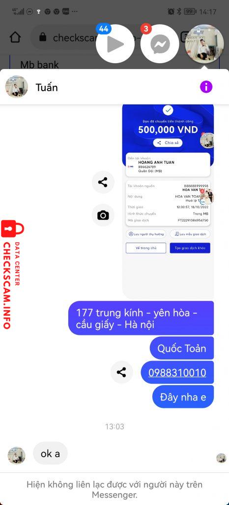 针对的证据 Hoàng Anh Tuấn