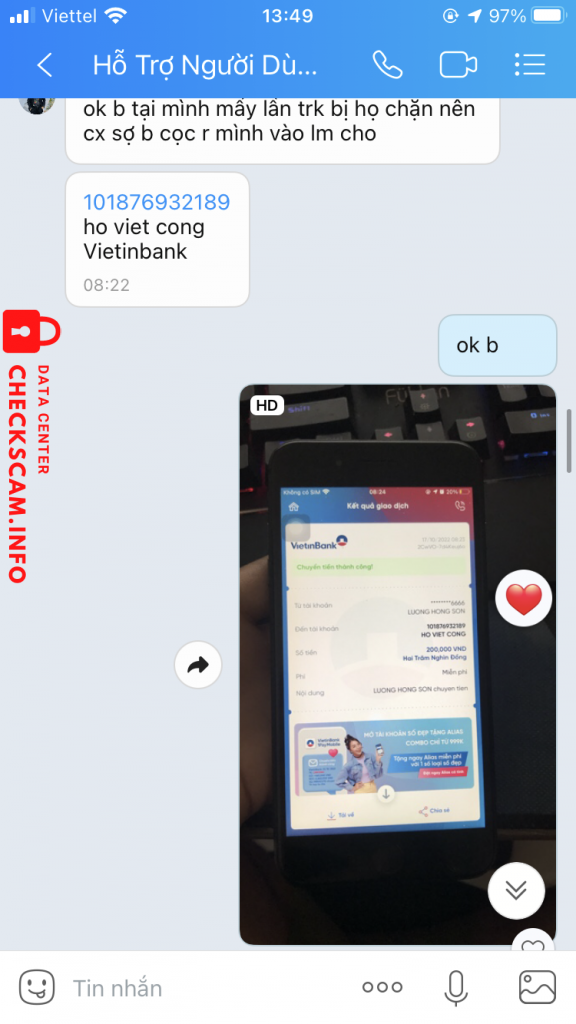 针对的证据 Ho Viet Cong