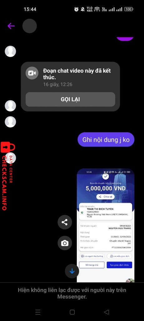 针对的证据 Trần Thị Bích Tuyền