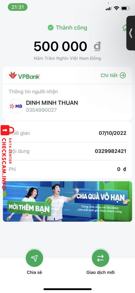 针对的证据 DINH MINH THUAN