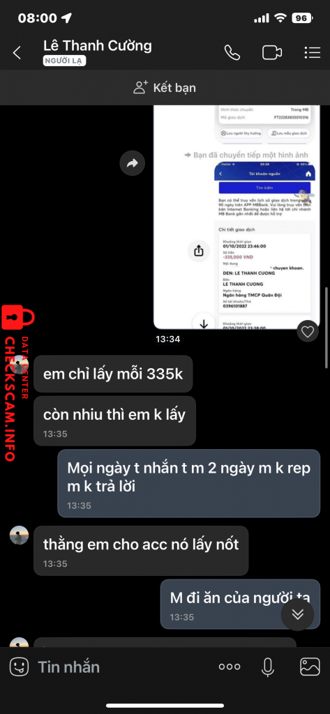 针对的证据 Lê Thanh Cường