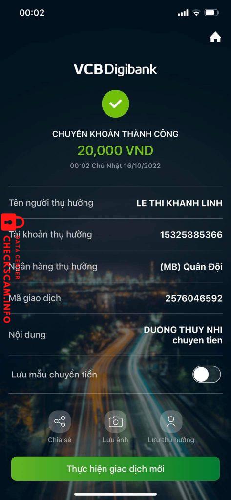 针对的证据 LE THI KHANH LINH