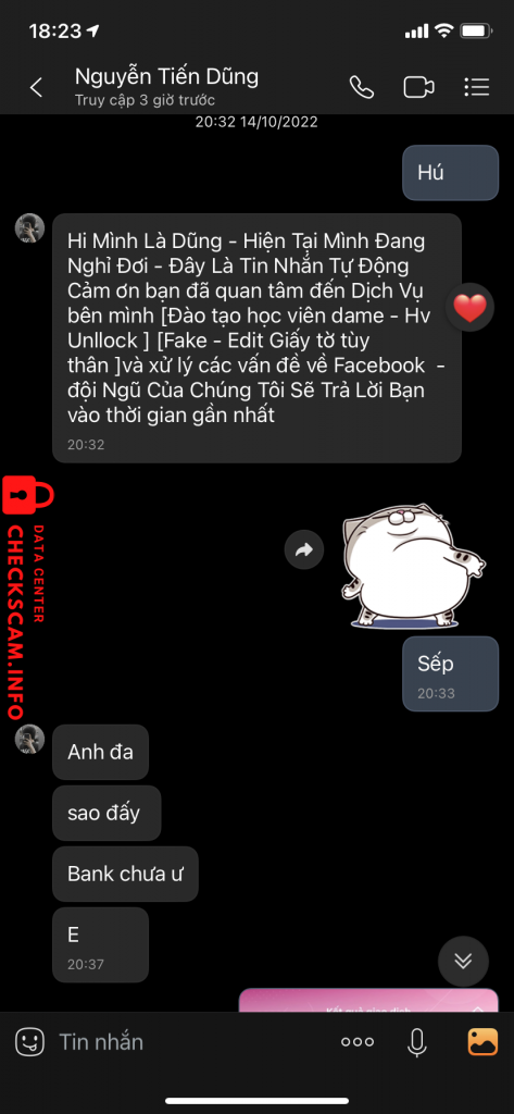 针对的证据 Nguyễn Tiến Dũng