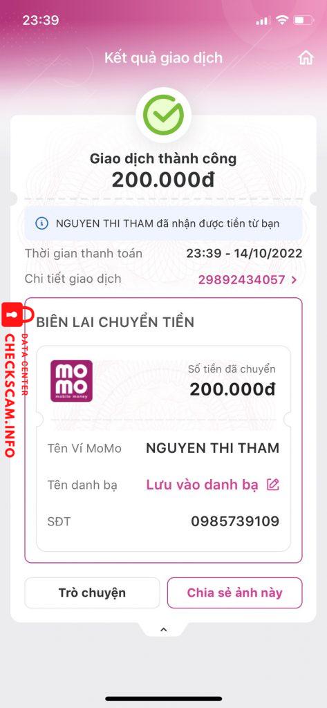 针对的证据 NGUYEN THI THAM