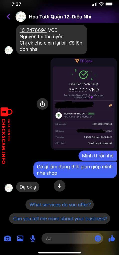 针对的证据 NGUYEN THI THU UYEN
