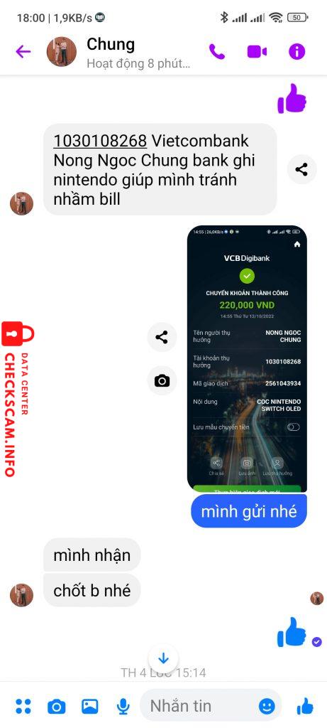 针对的证据 nông ngọc chung