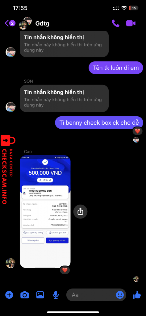 针对的证据 TRUONG QUANG SON