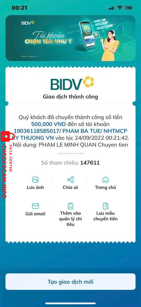 针对的证据 PHAM BA TUE