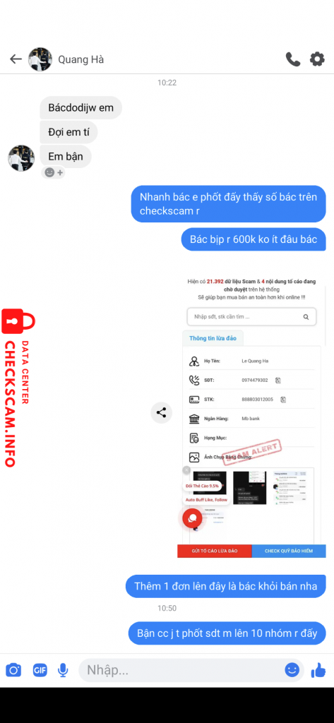 针对的证据 Lê Quang Hà