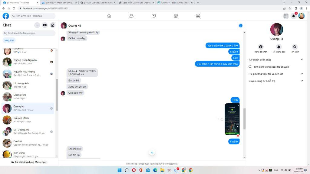 针对的证据 Le Quang ha