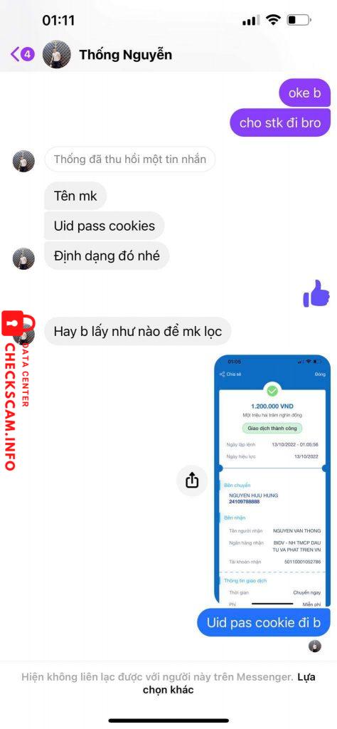针对的证据 Nguyễn Văn Thống