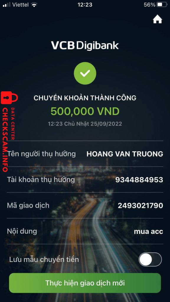 针对的证据 HOANG VAN TRUONG