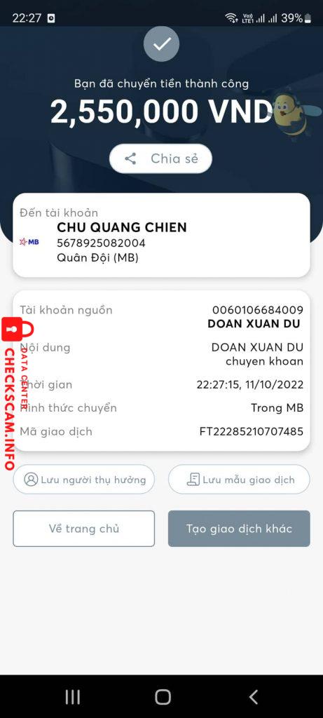 针对的证据 CHU QUANG CHIEN