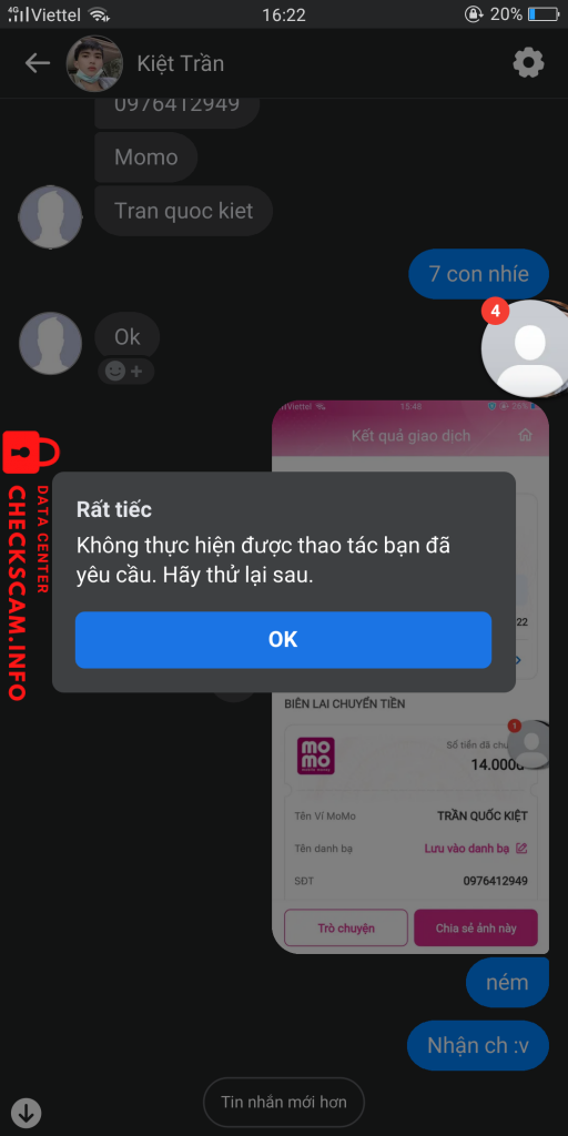 针对的证据 Trần Quốc Kiệt