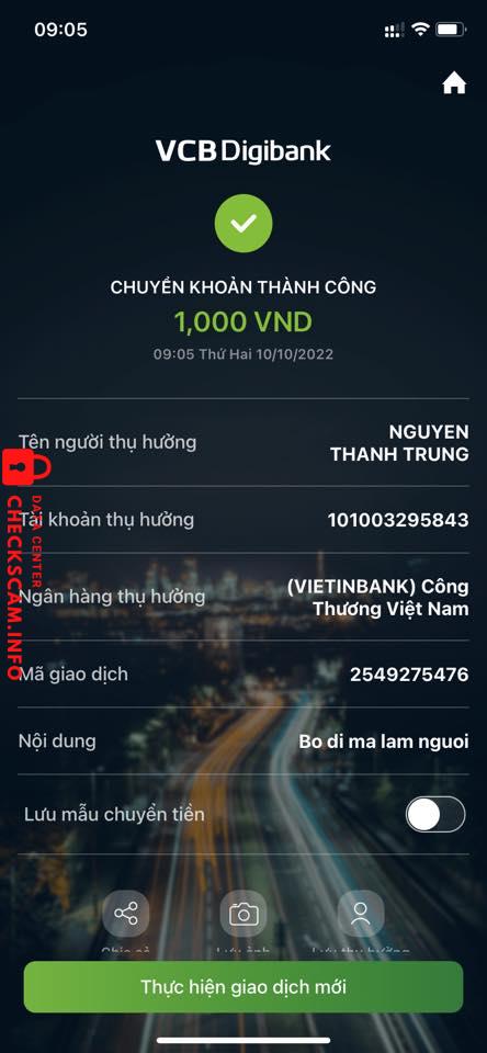 Evidence against Nguyễn Thành Trung