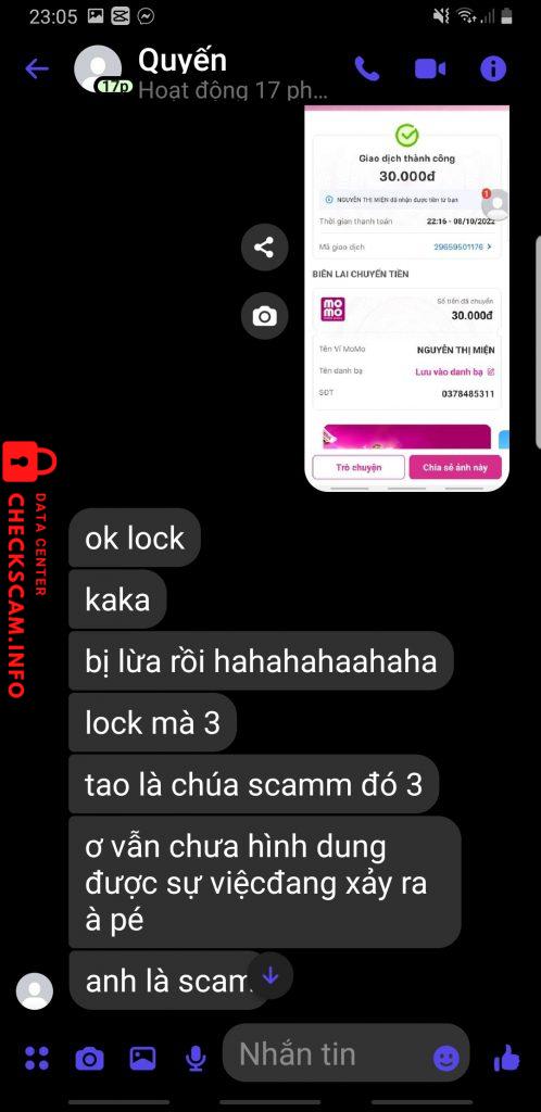 Evidence against Nguyễn Thị Miện ( XD Thắng Long)