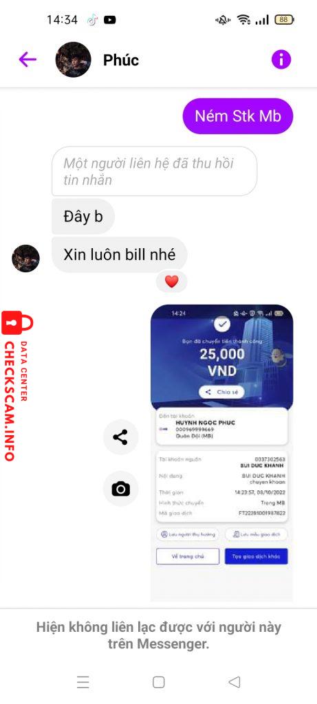 Evidence against HUY NGOC PHUC