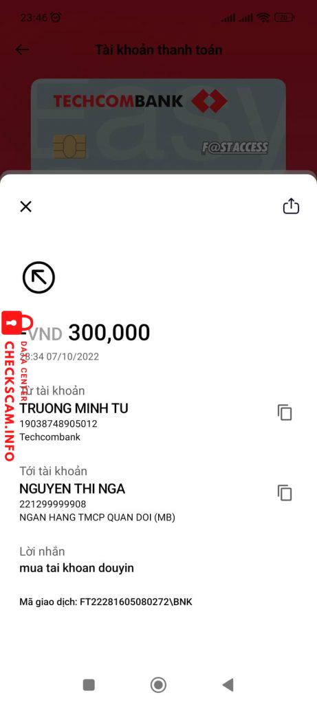 Evidence against Nguyễn Thị Nga