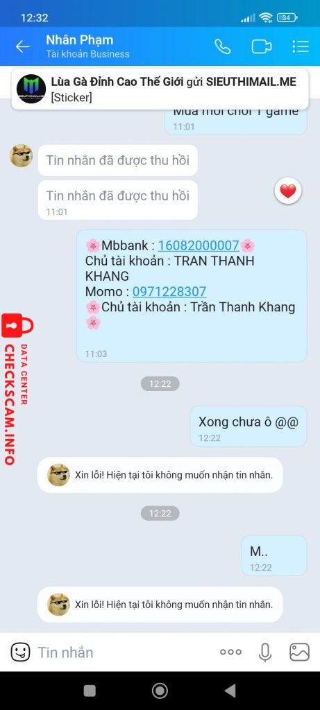 Evidence against PHAM THANH NHAN