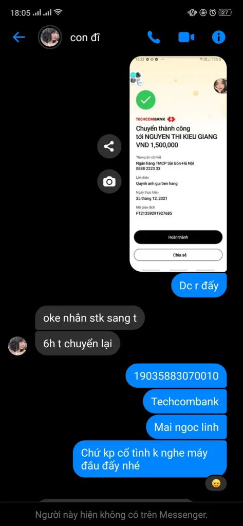 Evidence against NGUYEN THI KIEU GIANG