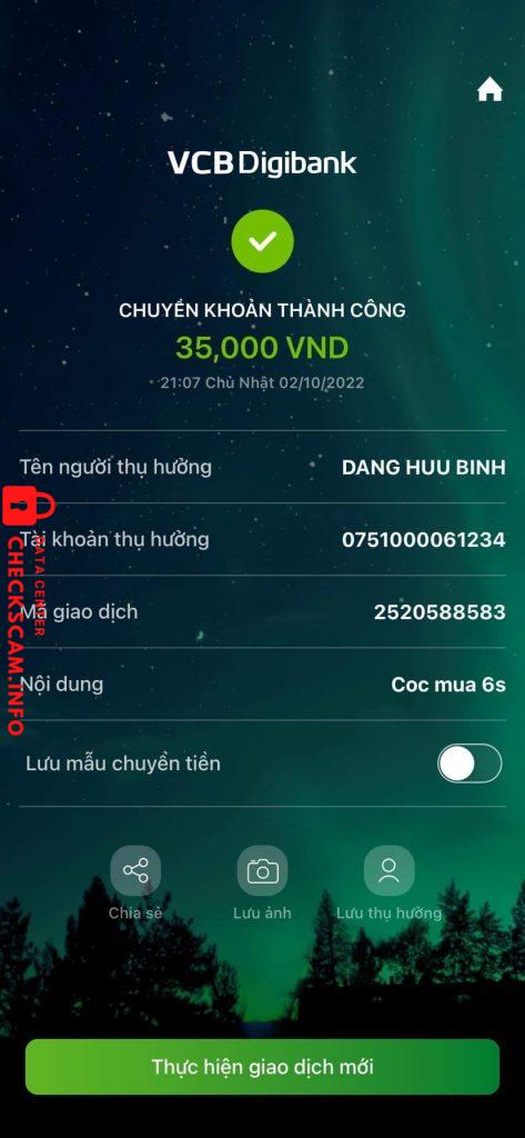 Evidence against Dang Huu Binh