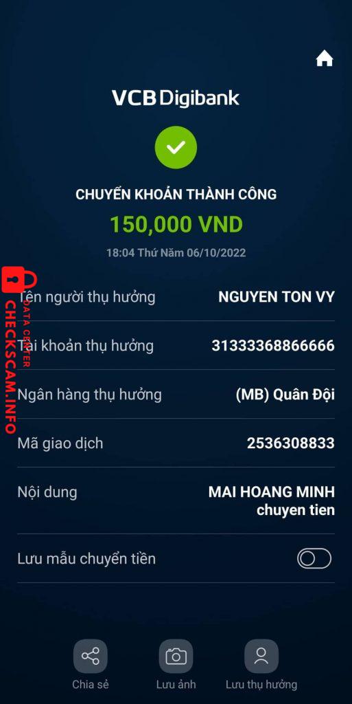 Evidence against Nguyen Ton Vy