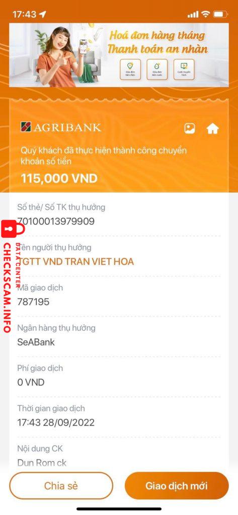 Evidence against Tran Viet Hoa