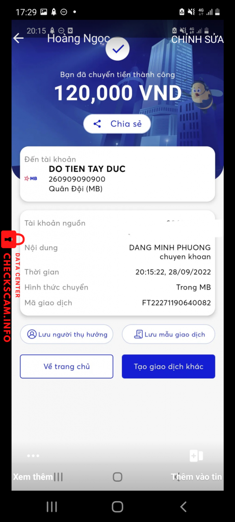 Evidence against DO TIEN TAY DUC