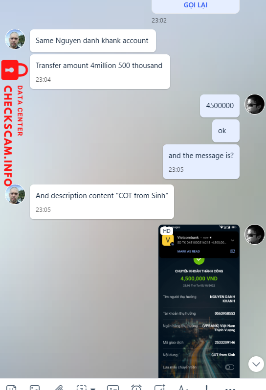 Evidence against Nguyen Danh Khanh