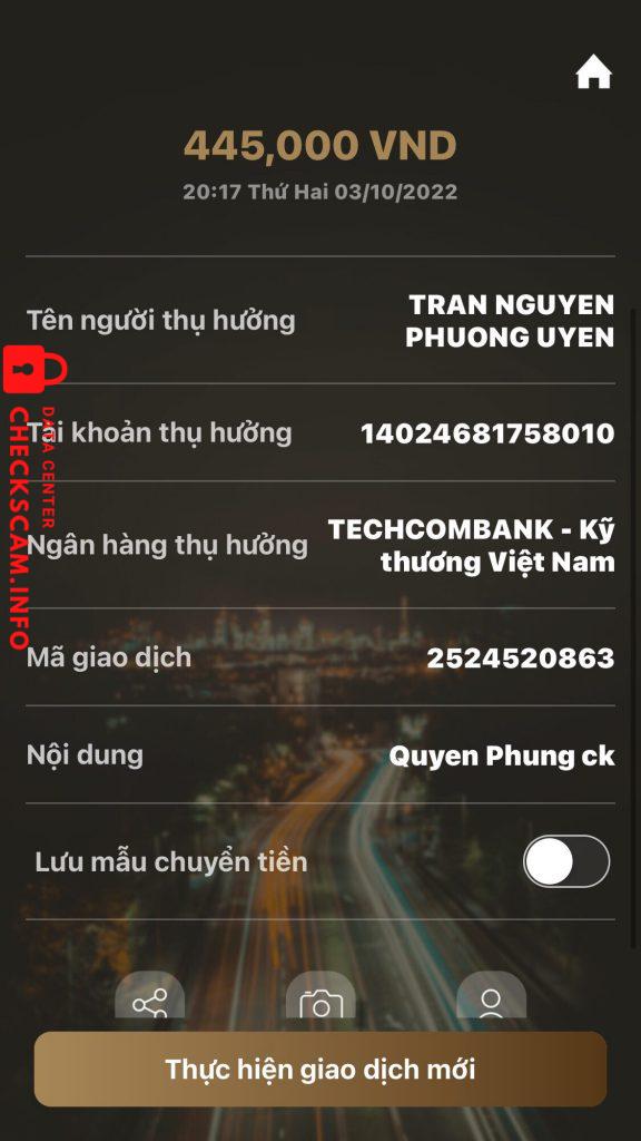 Evidence against Tran Nguyen Phuong Uyen