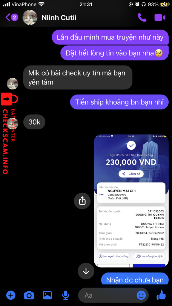 Evidence against Nguyễn Mai Chi