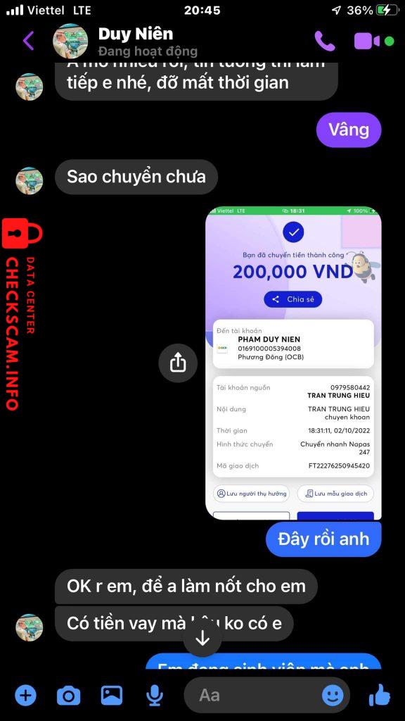 Bukti melawan phạm duy niên