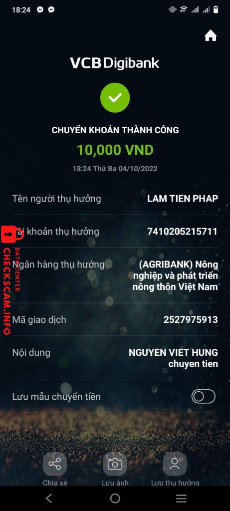 Evidence against Lam Tien Phap