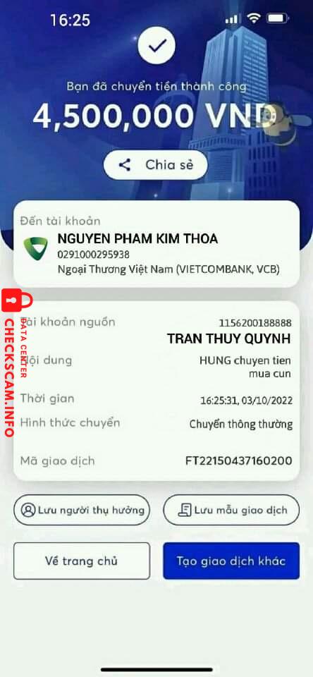 Evidence against TRAN THUY QUYNH
