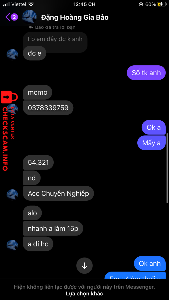 Evidence against Đặng Hoàng Gia Bảo